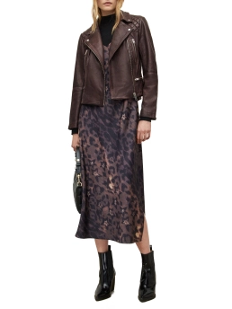 ALL SAINTS ΔΕΡΜΑΤΙΝΟ BIKER JACKET Καφέ 6 ALL SAINTS ΔΕΡΜΑΤΙΝΟ BIKER JACKET Καφέ - Image 6