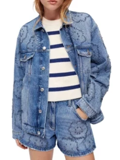 MAJE ΤΖΙΝ ΜΠΟΥΦΑΝ Μπλε 13 MAJE ΤΖΙΝ ΜΠΟΥΦΑΝ Μπλε -Γυναικεια Ρουχα Κατάστημα 20 599