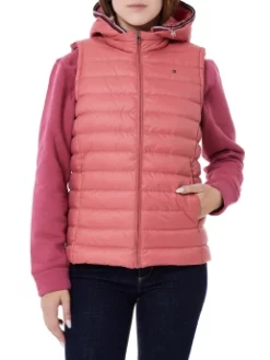 TOMMY HILFIGER ΑΜΑΝΙΚΟ ΚΑΠΙΤΟΝΕ ΜΠΟΥΦΑΝ Ροζ -Γυναικεια Ρουχα Κατάστημα 20 609