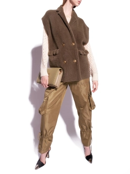 PINKO FAUX FUR ΓΙΛΕΚΟ Καφέ 5 PINKO FAUX FUR ΓΙΛΕΚΟ Καφέ - Image 5