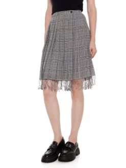 MAX MARA WEEKEND ΚΑΡΟ ΦΟΥΣΤΑ ΜΕ ΠΙΕΤΕΣ ΚΑΙ ΚΡΟΣΙΑ Μαύρο -Γυναικεια Ρουχα Κατάστημα 20 65