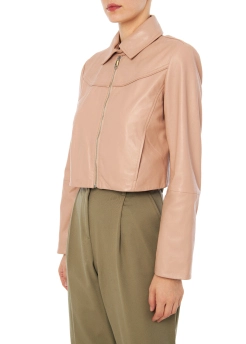 MAX&CO. ΔΕΡΜΑΤΙΝΟ JACKET Ροζ 5 MAX&CO. ΔΕΡΜΑΤΙΝΟ JACKET Ροζ - Image 5