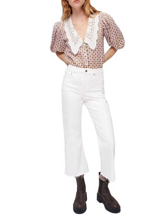 MAJE CROPPED ΠΑΝΤΕΛΟΝΙ ΤΖΙΝ Λευκό 2 MAJE CROPPED ΠΑΝΤΕΛΟΝΙ ΤΖΙΝ Λευκό - Image 2