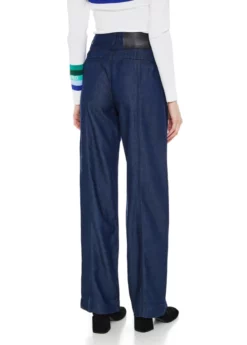 KARL LAGERFELD ΨΗΛΟΜΕΣΟ ΤΖΙΝ ΠΑΝΤΕΛΟΝΙ Mπλε Σκούρο -Γυναικεια Ρουχα Κατάστημα 30 139