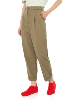 MAX&CO. ΠΑΝΤΕΛΟΝΙ ΨΗΛΟΜΕΣΟ Χακί -Γυναικεια Ρουχα Κατάστημα 30 168