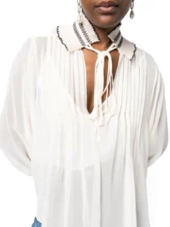 SANDRO ΠΟΥΚΑΜΙΣΟ CHIFFON Nude -Γυναικεια Ρουχα Κατάστημα 30 191