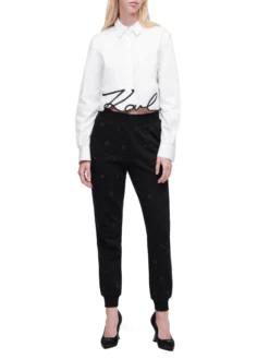 KARL LAGERFELD ΓΥΝΑΙΚΕΙΟ CROPPED ΠΟΥΚΑΜΙΣΟ Λευκό -Γυναικεια Ρουχα Κατάστημα 30 198