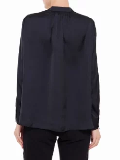 ZADIG & VOLTAIRE ΓΥΝΑΙΚΕΙΟ ΠΟΥΚΑΜΙΣΟ SATIN PERM Μαύρο -Γυναικεια Ρουχα Κατάστημα 30 201