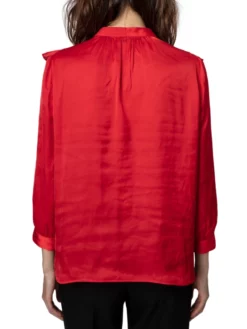 ZADIG & VOLTAIRE ΓΥΝΑΙΚΕΙΟ ΠΟΥΚΑΜΙΣΟ ΜΕ ΒΟΛΑΝ Κόκκινο -Γυναικεια Ρουχα Κατάστημα 30 204