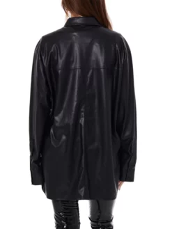 CALVIN KLEIN FAUX LEATHER ΠΟΥΚΑΜΙΣΟ Μαύρο -Γυναικεια Ρουχα Κατάστημα 30 214