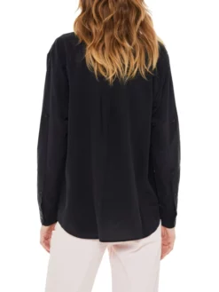 BOSS ΜΕΤΑΞΩΤΟ ΠΟΥΚΑΜΙΣΟ Μαύρο -Γυναικεια Ρουχα Κατάστημα 30 242