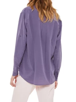 BOSS ΜΕΤΑΞΩΤΟ ΠΟΥΚΑΜΙΣΟ Μωβ -Γυναικεια Ρουχα Κατάστημα 30 244