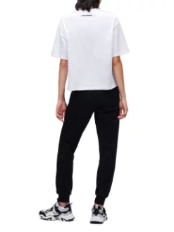 KARL LAGERFELD T-SHIRT ΜΕ ΚΕΝΤΗΤΟ ΛΟΓΟΤΥΠΟ Λευκό -Γυναικεια Ρουχα Κατάστημα 30 297