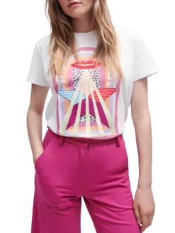 MAJE T-SHIRT ΜΕ ΣΧΕΔΙΟ Λευκό -Γυναικεια Ρουχα Κατάστημα 30 298