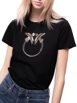 PINKO T-SHIRT ΜΕ ΚΕΝΤΗΜΕΝΟ ΛΟΓΟΤΥΠΟ Μαύρο 10 PINKO T-SHIRT ΜΕ ΚΕΝΤΗΜΕΝΟ ΛΟΓΟΤΥΠΟ Μαύρο -Γυναικεια Ρουχα Κατάστημα 30 316