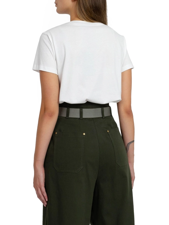 PINKO T-SHIRT ΜΕ ΚΕΝΤΗΜΕΝΟ ΛΟΓΟΤΥΠΟ Λευκό 3 PINKO T-SHIRT ΜΕ ΚΕΝΤΗΜΕΝΟ ΛΟΓΟΤΥΠΟ Λευκό - Image 3