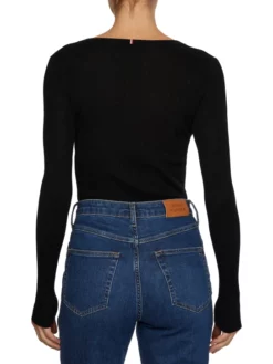 TOMMY HILFIGER ΜΠΛΟΥΖΑ ΜΕ ΚΟΥΜΠΙΑ Μαύρο -Γυναικεια Ρουχα Κατάστημα 30 366