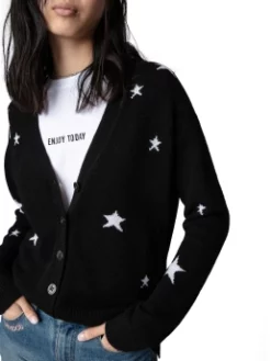 ZADIG & VOLTAIRE ΖΑΚΕΤΑ ΜΕ ΜΟΤΙΒΟ Μαύρο -Γυναικεια Ρουχα Κατάστημα 30 463