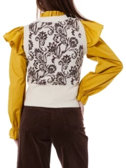 SANDRO ΑΜΑΝΙΚΟ ΠΛΕΚΤΟ ΠΟΥΛΟΒΕΡ Εκρού -Γυναικεια Ρουχα Κατάστημα 30 473