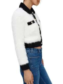 MAJE FLUFFY ΠΛΕΚΤΗ ΖΑΚΕΤΑ Λευκό -Γυναικεια Ρουχα Κατάστημα 30 477