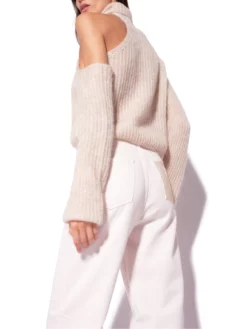 PINKO ΖΙΒΑΓΚΟ ΠΟΥΛΟΒΕΡ ΜΕ ΕΝΑ ΩΜΟ Μπεζ -Γυναικεια Ρουχα Κατάστημα 30 496