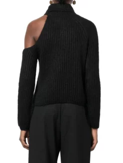 PINKO ΖΙΒΑΓΚΟ ΠΟΥΛΟΒΕΡ ΜΕ ΕΝΑ ΩΜΟ Μαύρο -Γυναικεια Ρουχα Κατάστημα 30 498