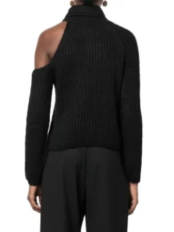 PINKO ΖΙΒΑΓΚΟ ΠΟΥΛΟΒΕΡ ΜΕ ΕΝΑ ΩΜΟ Μαύρο -Γυναικεια Ρουχα Κατάστημα 30 499