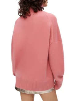 MAJE ΖΙΒΑΓΚΟ ΠΟΥΛΟΒΕΡ ΑΠΌ ΚΑΣΜΙΡ Ροζ -Γυναικεια Ρουχα Κατάστημα 30 505