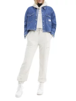 CALVIN KLEIN ΓΥΝΑΙΚΕΙΟ ΦΟΥΤΕΡ ΜΕ ΚΟΥΚΟΥΛΑ Λευκό -Γυναικεια Ρουχα Κατάστημα 30 539