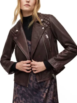 ALL SAINTS ΔΕΡΜΑΤΙΝΟ BIKER JACKET Καφέ 10 ALL SAINTS ΔΕΡΜΑΤΙΝΟ BIKER JACKET Καφέ -Γυναικεια Ρουχα Κατάστημα 30 572