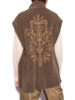 PINKO FAUX FUR ΓΙΛΕΚΟ Καφέ 6 PINKO FAUX FUR ΓΙΛΕΚΟ Καφέ - Image 6