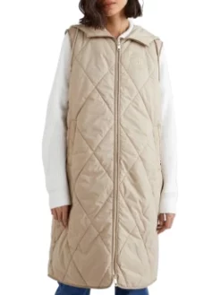 TOMMY HILFIGER ΜΑΚΡΥ ΑΜΑΝΙΚΟ ΚΑΠΙΤΟΝΕ ΜΠΟΥΦΑΝ Μπεζ -Γυναικεια Ρουχα Κατάστημα 30 629