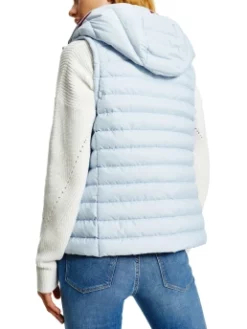 TOMMY HILFIGER ΑΜΑΝΙΚΟ ΚΑΠΙΤΟΝΕ ΜΠΟΥΦΑΝ Γαλάζιο -Γυναικεια Ρουχα Κατάστημα 30 631