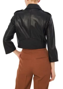 MAX MARA WEEKEND ΔΕΡΜΑΤΙΝΟ JACKET Μαύρο -Γυναικεια Ρουχα Κατάστημα 30 654