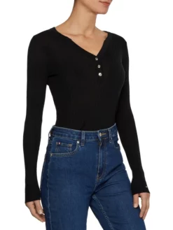 TOMMY HILFIGER ΜΠΛΟΥΖΑ ΜΕ ΚΟΥΜΠΙΑ Μαύρο -Γυναικεια Ρουχα Κατάστημα 40 156