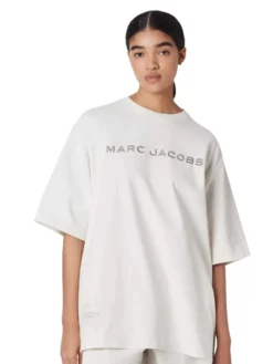 MARC JACOBS OVERSIZED T-SHIRT ΜΕ ΛΟΓΟΤΥΠΟ Λευκό -Γυναικεια Ρουχα Κατάστημα 40 162