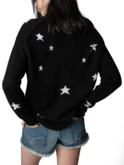 ZADIG & VOLTAIRE ΖΑΚΕΤΑ ΜΕ ΜΟΤΙΒΟ Μαύρο -Γυναικεια Ρουχα Κατάστημα 40 177