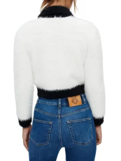 MAJE FLUFFY ΠΛΕΚΤΗ ΖΑΚΕΤΑ Λευκό -Γυναικεια Ρουχα Κατάστημα 40 188