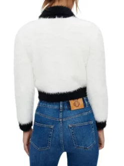 MAJE FLUFFY ΠΛΕΚΤΗ ΖΑΚΕΤΑ Λευκό -Γυναικεια Ρουχα Κατάστημα 40 189