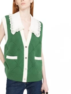 SANDRO ΑΜΑΝΙΚΗ ΖΑΚΕΤΑ Πράσινο -Γυναικεια Ρουχα Κατάστημα 40 195