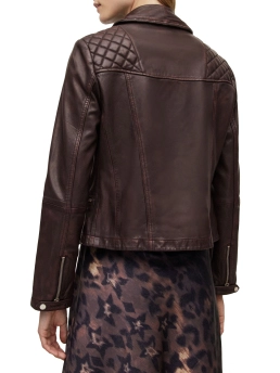 ALL SAINTS ΔΕΡΜΑΤΙΝΟ BIKER JACKET Καφέ 8 ALL SAINTS ΔΕΡΜΑΤΙΝΟ BIKER JACKET Καφέ - Image 8