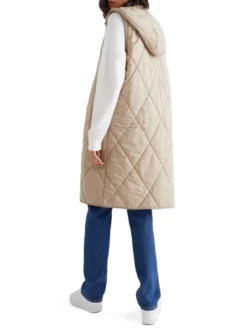 TOMMY HILFIGER ΜΑΚΡΥ ΑΜΑΝΙΚΟ ΚΑΠΙΤΟΝΕ ΜΠΟΥΦΑΝ Μπεζ -Γυναικεια Ρουχα Κατάστημα 40 260