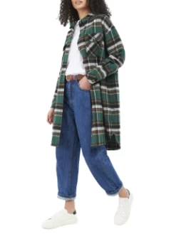 BARBOUR ΓΥΝΑΙΚΕΙΟ ΜΑΚΡΥ ΠΟΥΚΑΜΙΣΟ (OVERSHIRT) Καρό -Γυναικεια Ρουχα Κατάστημα 40 83