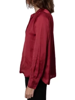 ZADIG & VOLTAIRE ΓΥΝΑΙΚΕΙΟ ΠΟΥΚΑΜΙΣΟ Μπορντό -Γυναικεια Ρουχα Κατάστημα 40 89