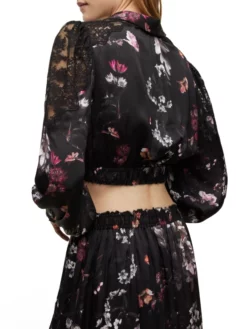 ALL SAINTS CROPPED ΚΡΟΥΑΖΕ ΜΠΛΟΥΖΑ Μαύρο -Γυναικεια Ρουχα Κατάστημα 50 30