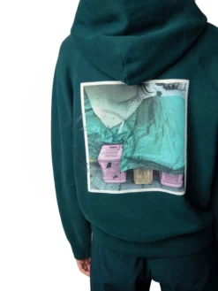 ZADIG & VOLTAIRE ΦΟΥΤΕΡ ΜΠΛΟΥΖΑ ΜΕ ΚΟΥΚΟΥΛΑ ΚΑΙ ΣΧΕΔΙΟ Πετρόλ -Γυναικεια Ρουχα Κατάστημα 50 36