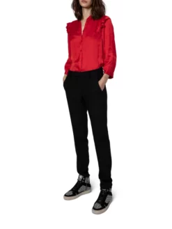 ZADIG & VOLTAIRE ΓΥΝΑΙΚΕΙΟ ΠΟΥΚΑΜΙΣΟ ΜΕ ΒΟΛΑΝ Κόκκινο -Γυναικεια Ρουχα Κατάστημα 60 12