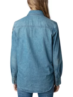 ZADIG & VOLTAIRE ΓΥΝΑΙΚΕΙΟ ΠΟΥΚΑΜΙΣΟ DENIM Γαλάζιο -Γυναικεια Ρουχα Κατάστημα 60 16