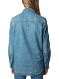 ZADIG & VOLTAIRE ΓΥΝΑΙΚΕΙΟ ΠΟΥΚΑΜΙΣΟ DENIM Γαλάζιο -Γυναικεια Ρουχα Κατάστημα 60 17