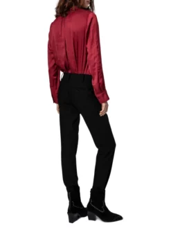 ZADIG & VOLTAIRE ΓΥΝΑΙΚΕΙΟ ΠΟΥΚΑΜΙΣΟ Μπορντό -Γυναικεια Ρουχα Κατάστημα 70 4